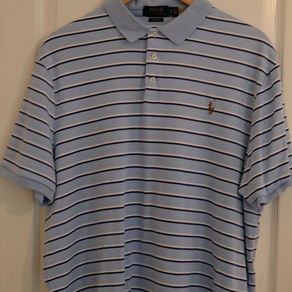 Polo Ralph Lauren Classic-Fit Striped Soft Cotton Polo, Size XL